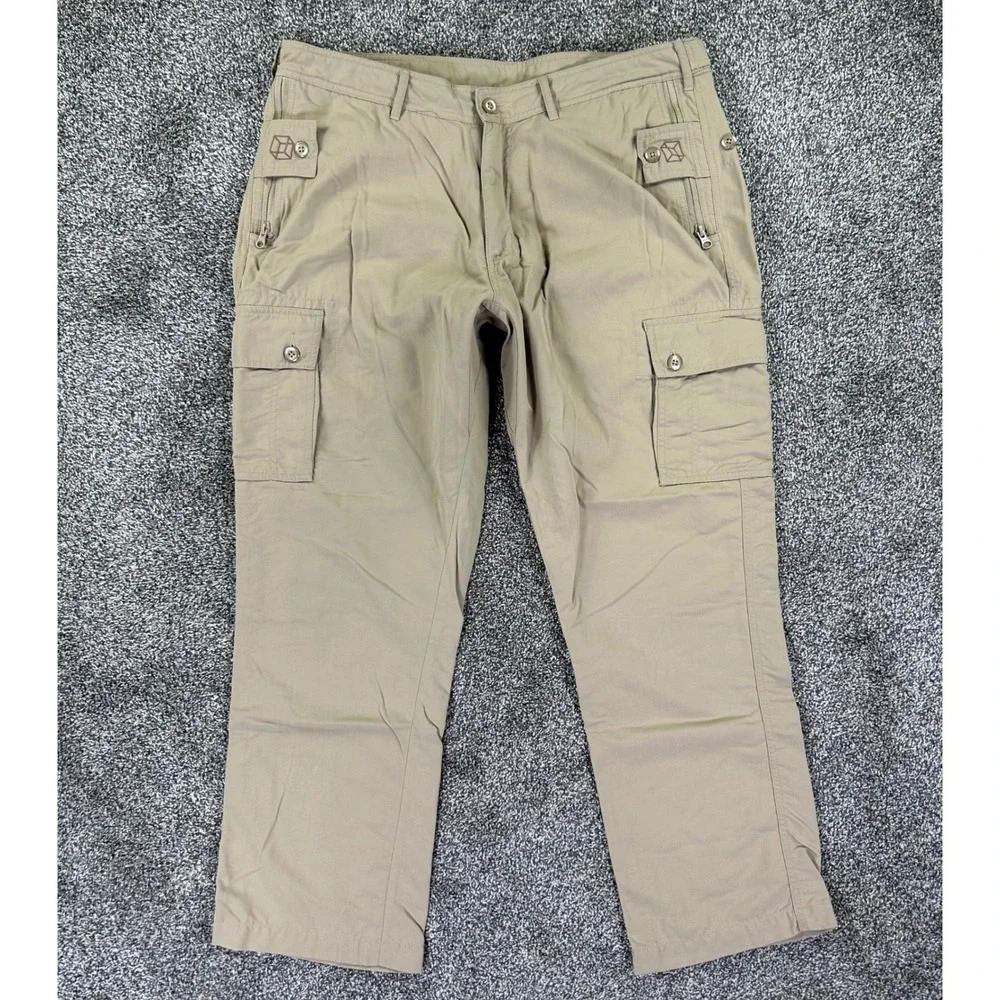 Clothing Arts P^cubed Pick-Pocket Proof Travel Cargo Pants Tan Mens‎ 36x30